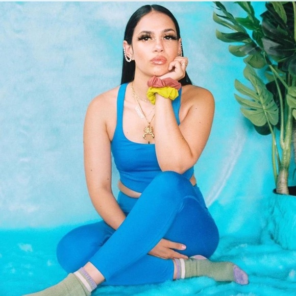 Girlfriend Collective Highrise Compressive Leggings in Lapis - Picture 1 of 4